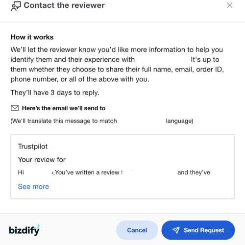 contact Trustpilot Reviewer - Bizdify