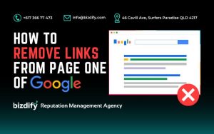 Remove Links from Page One of Google - Bizdify